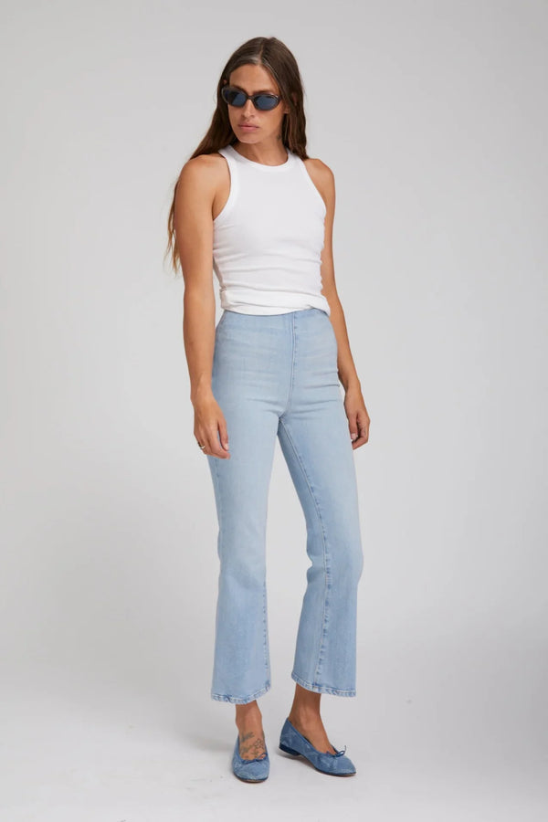 Sprwmn Francoise Crop Flare Denim Leggings