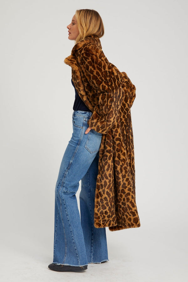 Sprwmn Fur Iris Coat Leopard