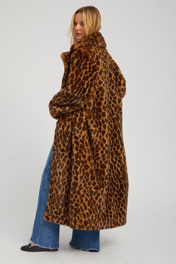 sprwmn Fur Iris Coat Leopard