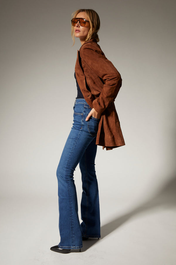 Sprwmn Gabrielle Micro Flare Denim Gabrielle