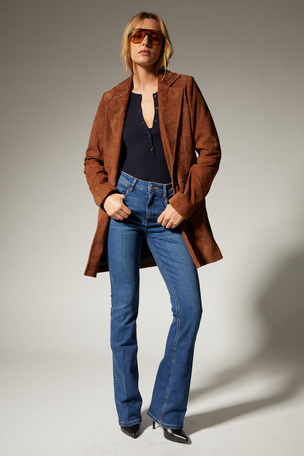 sprwmn Gabrielle Micro Flare Denim Gabrielle