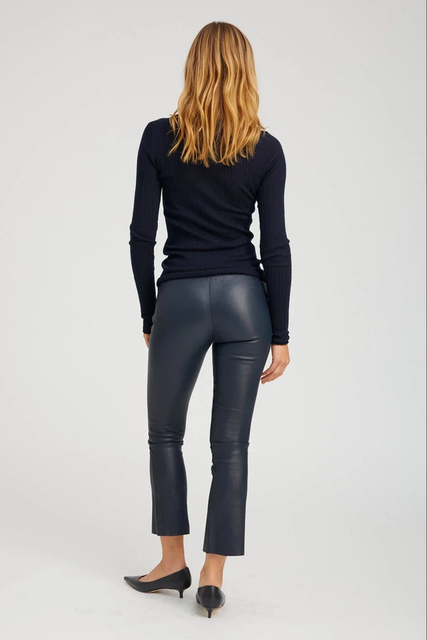 Sprwmn Grace Leather Crop Flare