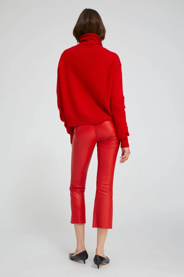 Sprwmn Grace Leather Crop Flare