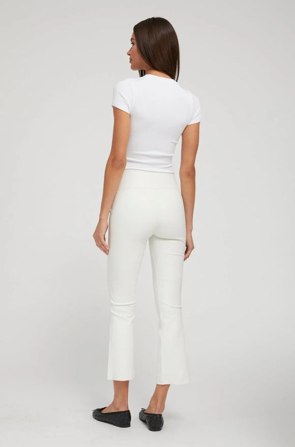 Sprwmn Grace Leather Crop Flare White