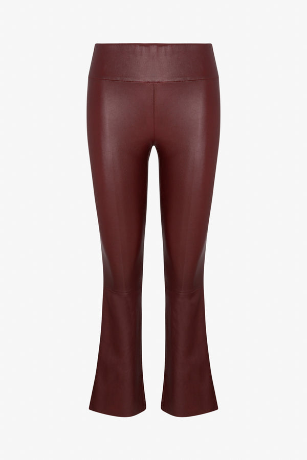sprwmn Grace Leather Crop Flare