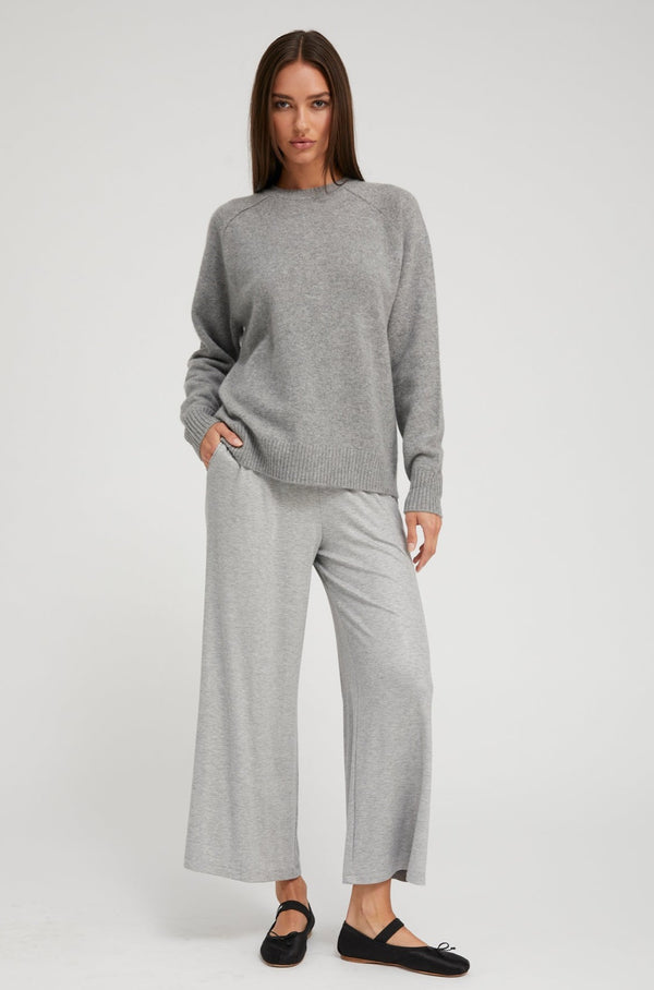 Sprwmn Grey Cashmere Boyfriend Sweater Grey