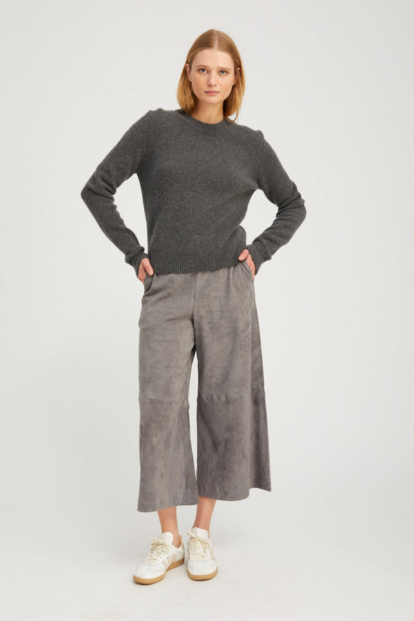Sprwmn Grey Suede Culotte CASTLE GREY