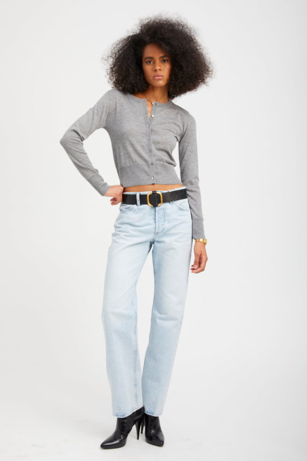 Sprwmn Grey Ultra Fine Cashmere Baby Cardigan GREY