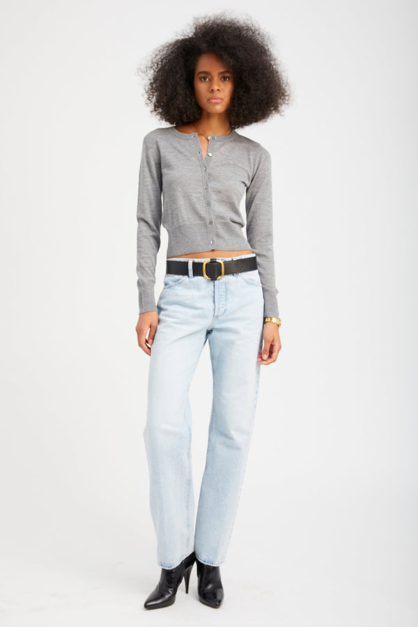 Sprwmn Grey Ultra Fine Cashmere Baby Cardigan GREY