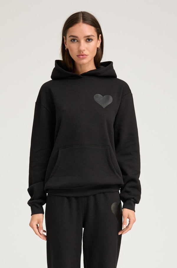 sprwmn Heart Hoodie Black