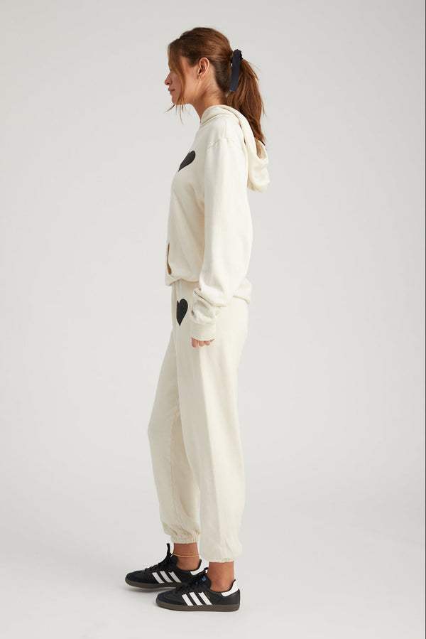 Sprwmn Heart Hoodie Vintage White