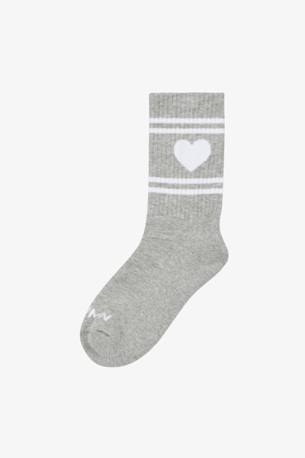 sprwmn Heart Les Chaussettes HEATHER GREY/WHITE