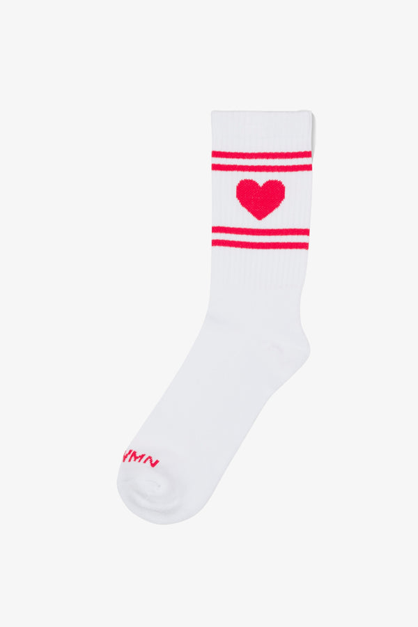 sprwmn Heart Les Chaussettes WHITE/RED
