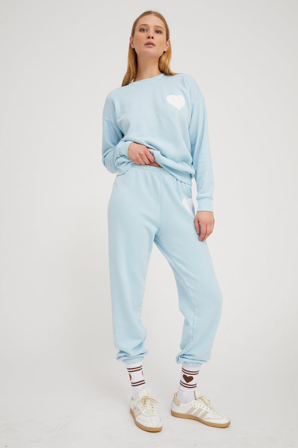 Sprwmn Heart Sweatpants BABY BLUE