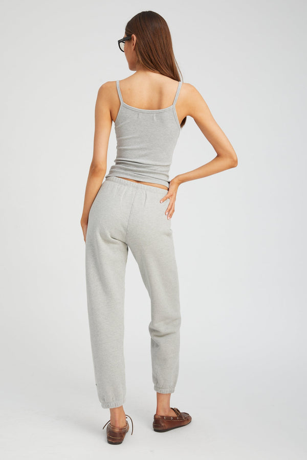 Sprwmn Heather Grey Rib V Neck Tank Heather Grey