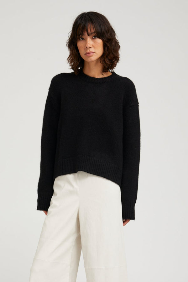 sprwmn Heavy Cashmere Sweater Black