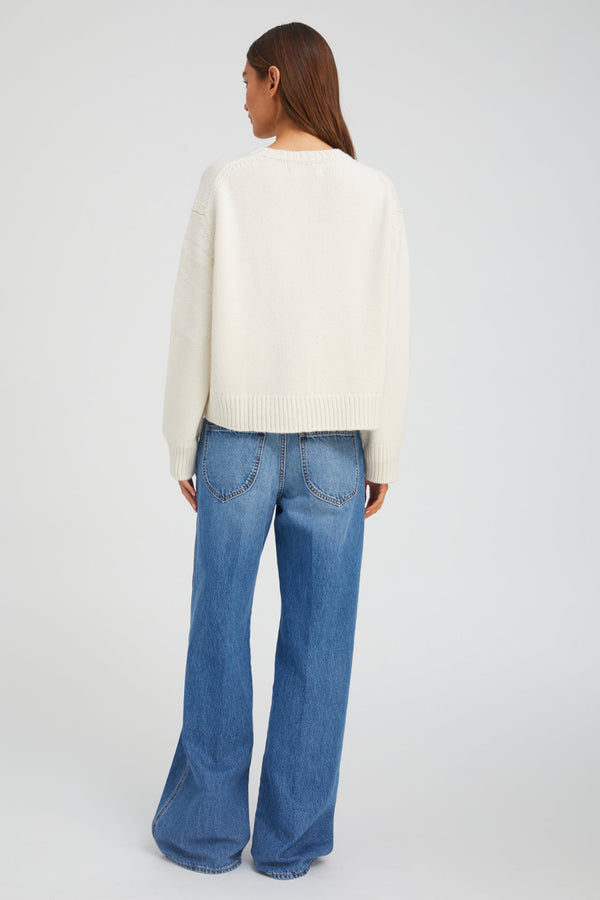 Sprwmn Heavy Cashmere Sweater Chalk