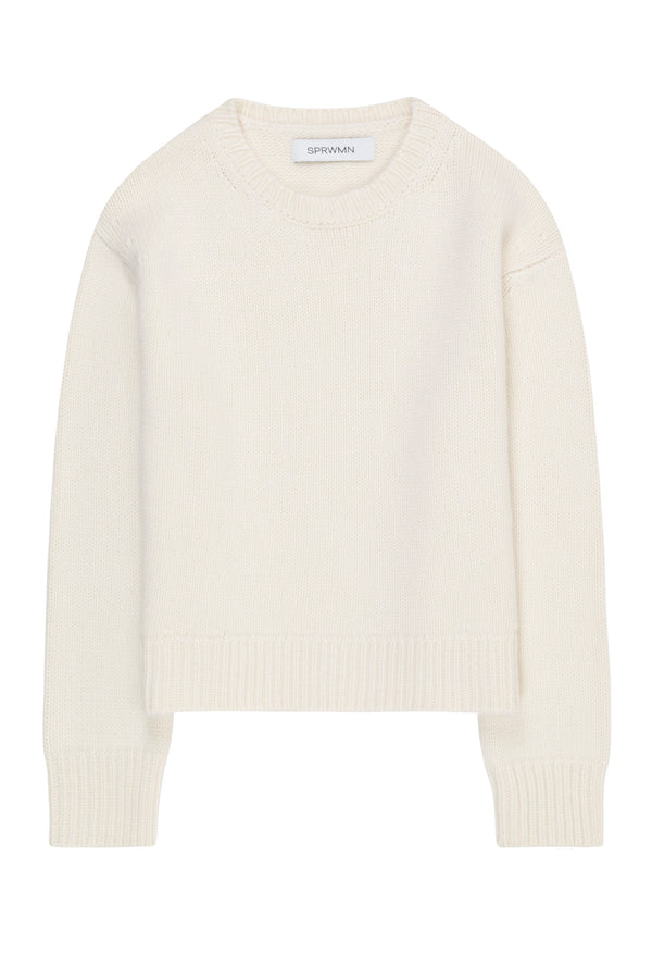 Sprwmn Heavy Cashmere Sweater Chalk