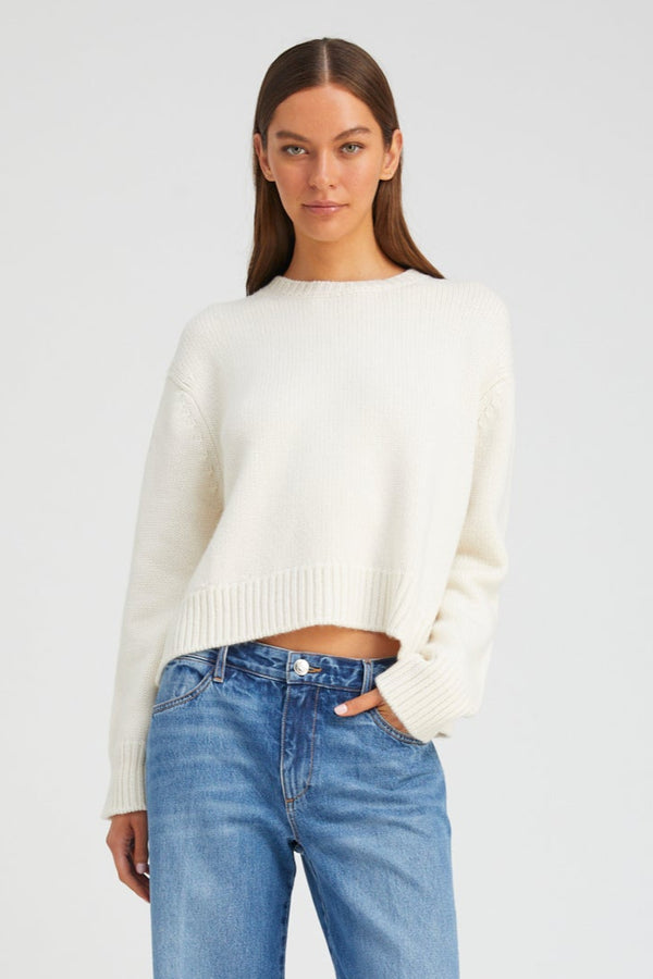 sprwmn Heavy Cashmere Sweater Chalk