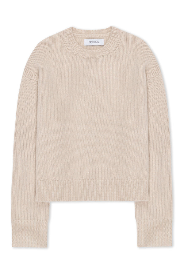 Sprwmn Heavy Cashmere Sweater Oat