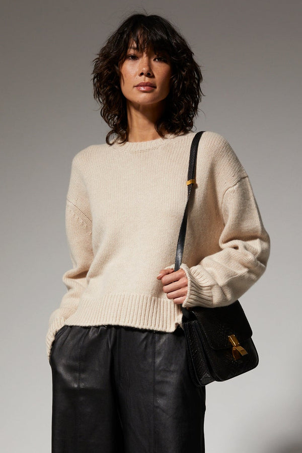 sprwmn Heavy Cashmere Sweater Oat