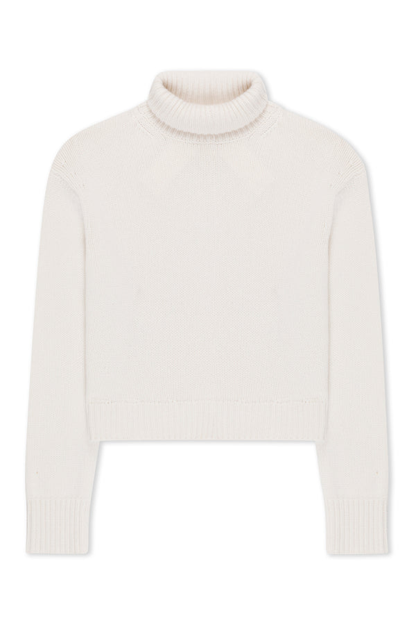 Sprwmn Heavy Cashmere Turtleneck Sweater Chalk