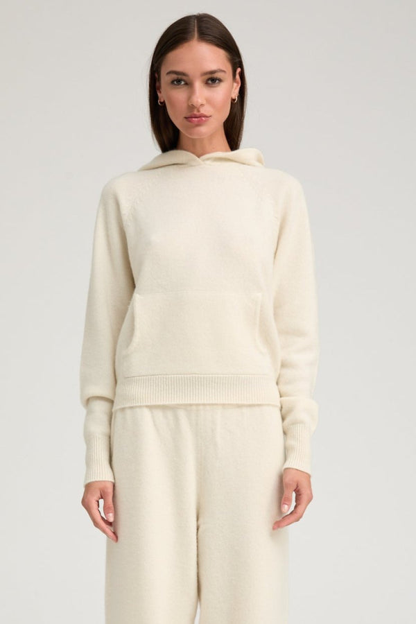 Sprwmn Ivory Cashmere Hoodie Ivory