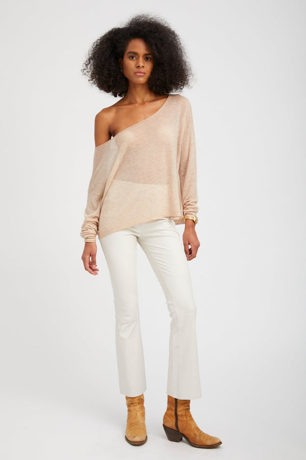 sprwmn Jackie Leather Ankle Flare SHELL