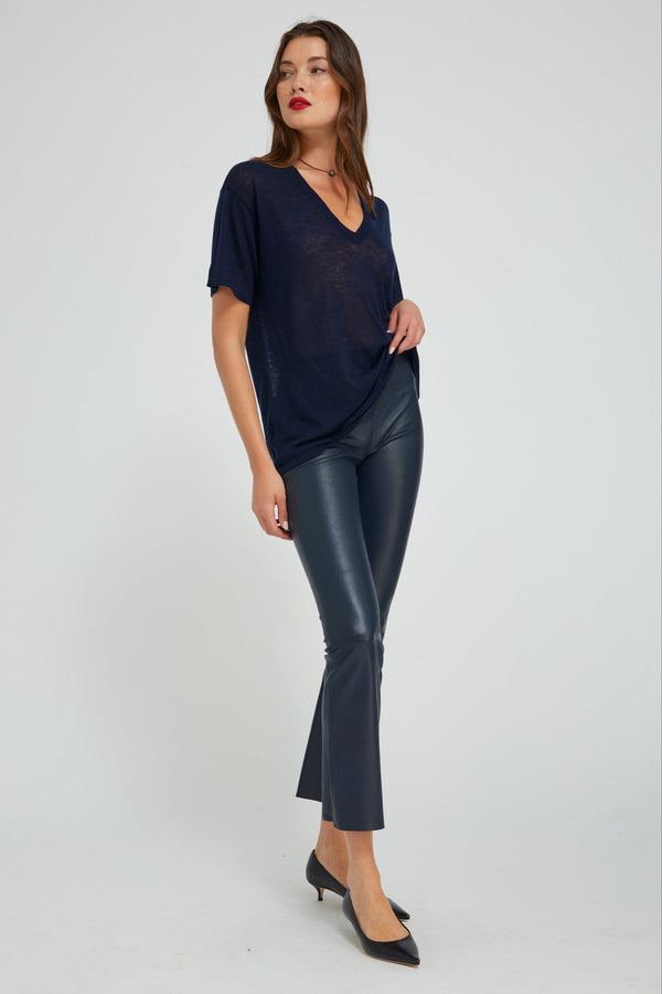 Sprwmn Jackie Leather Ankle Flare Stripes