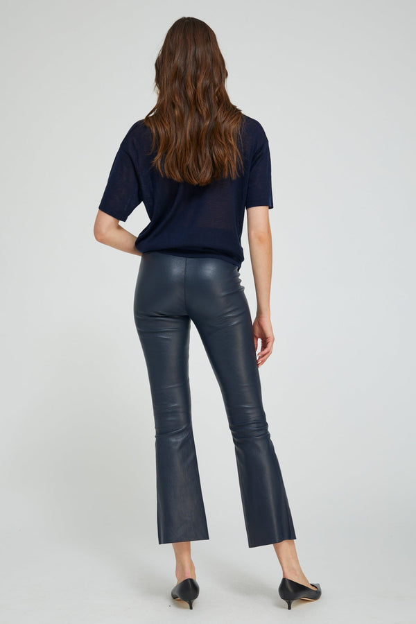 Sprwmn Jackie Leather Ankle Flare Stripes