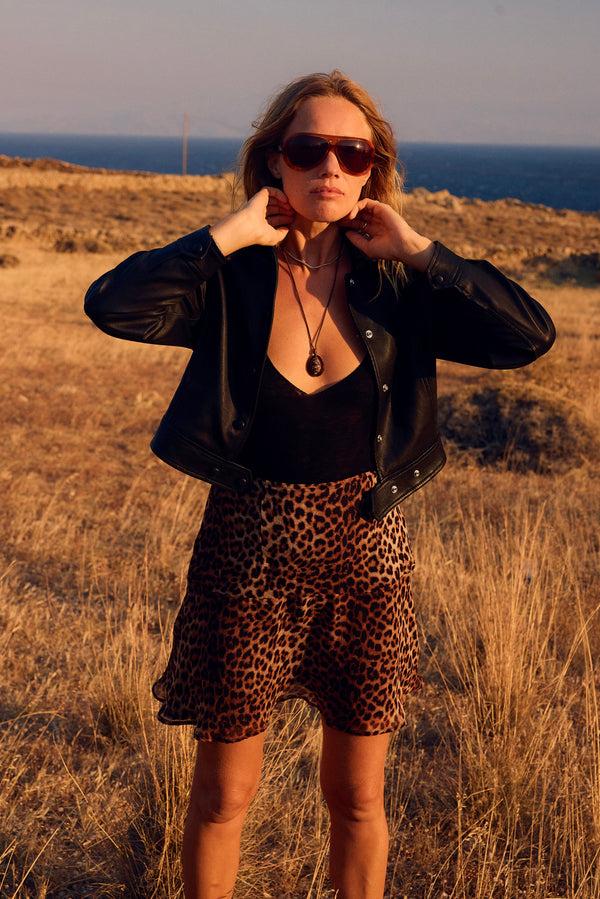 Sprwmn Jaguar Silk Jane Skirt JAGUAR