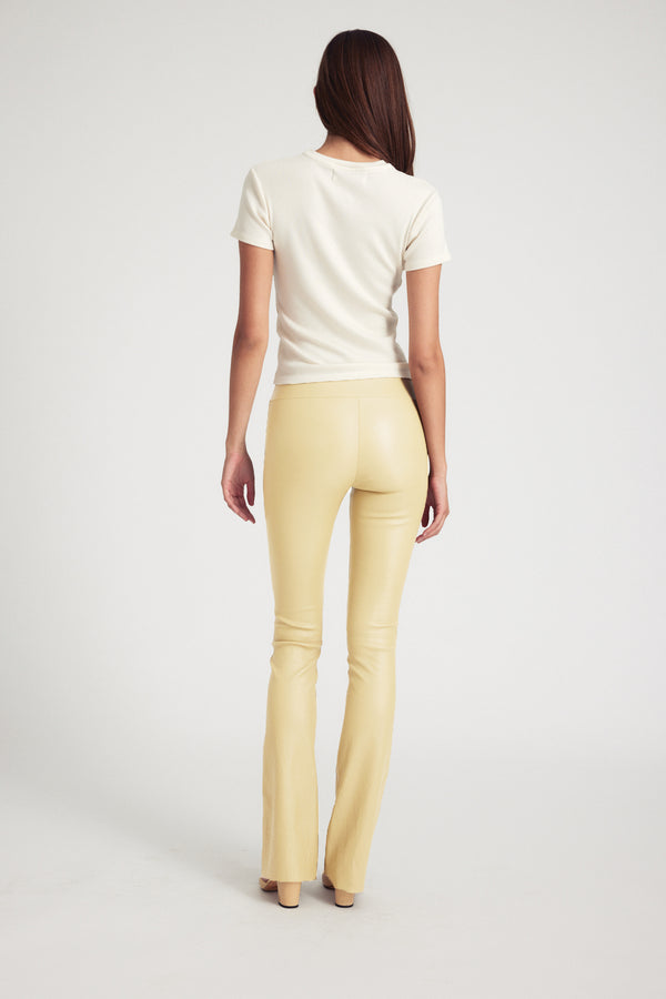 Sprwmn Jane Leather Micro Flare Butter