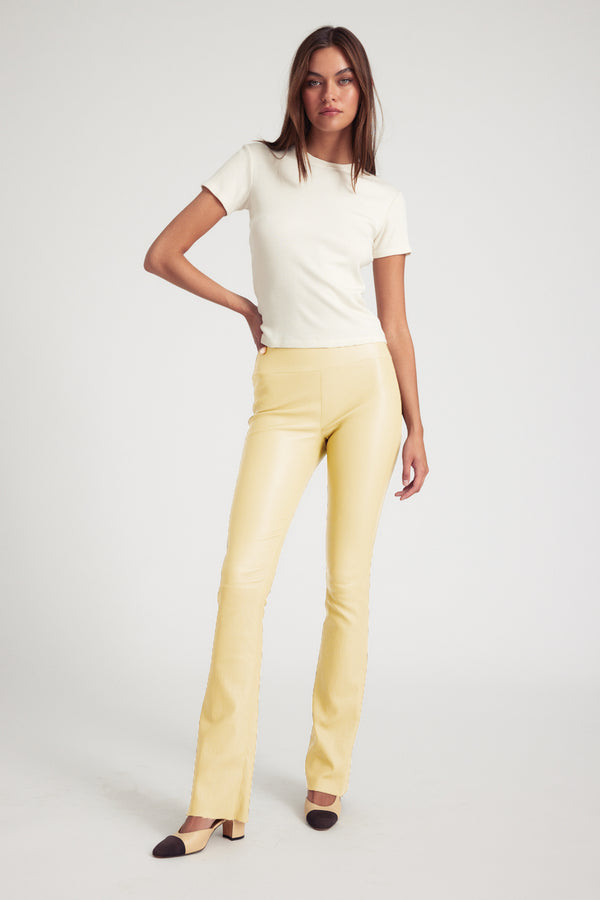 sprwmn Jane Leather Micro Flare Butter