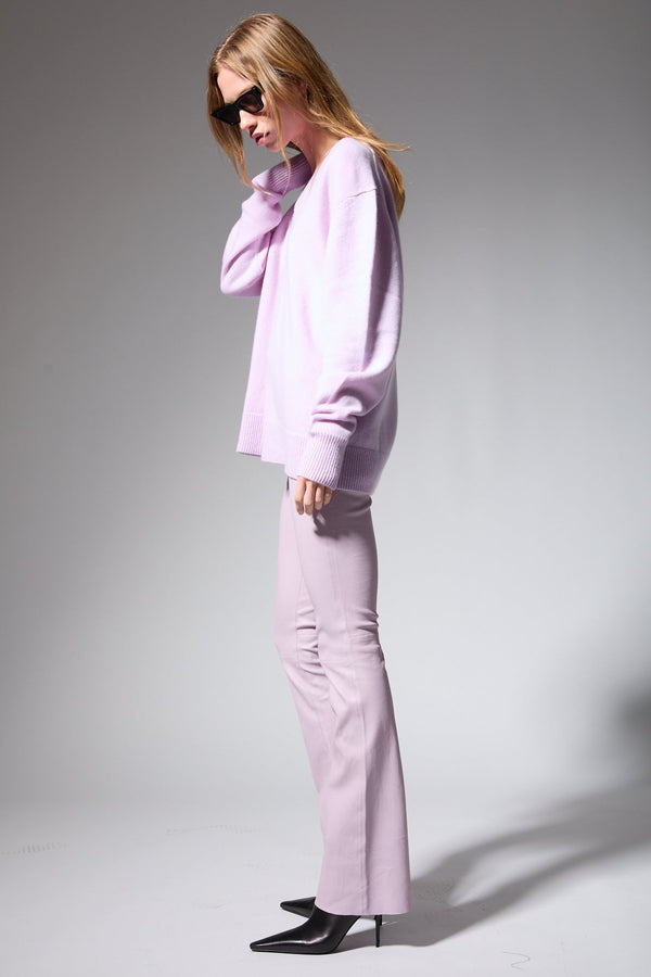 Sprwmn Jane Leather Micro Flare LAVENDER