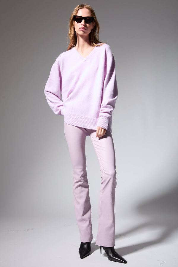 sprwmn Jane Leather Micro Flare LAVENDER