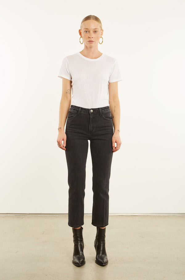 sprwmn Jones Crop Straight Leg Denim Jones
