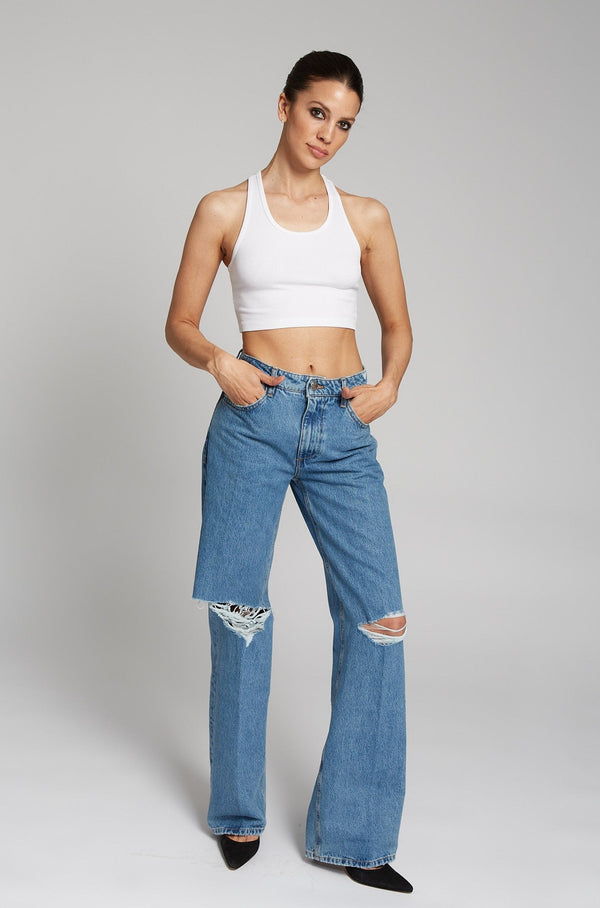 sprwmn Josephine Distressed Baggy Denim Josephine