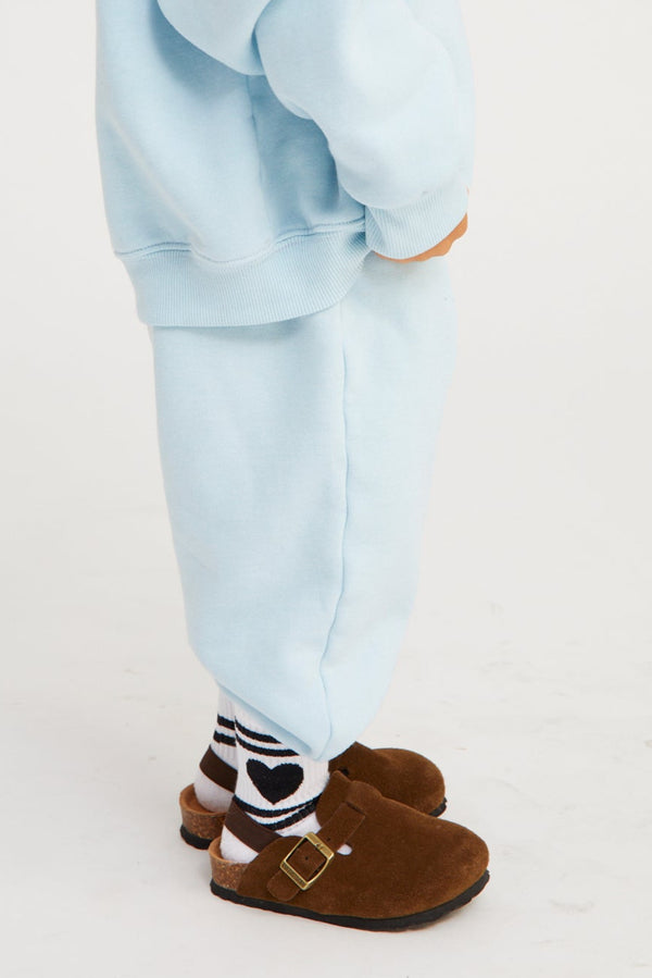 Sprwmn Kids Baby Blue Heart Sweatpants BABY BLUE