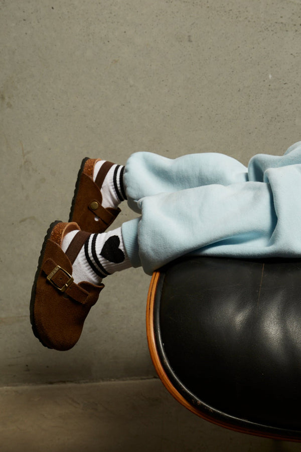 Sprwmn Kids Heart Les Chaussettes WHITE/BLACK