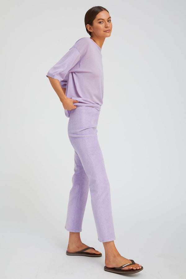 Sprwmn Lavender Cashmere Boxy Tee LAVENDER