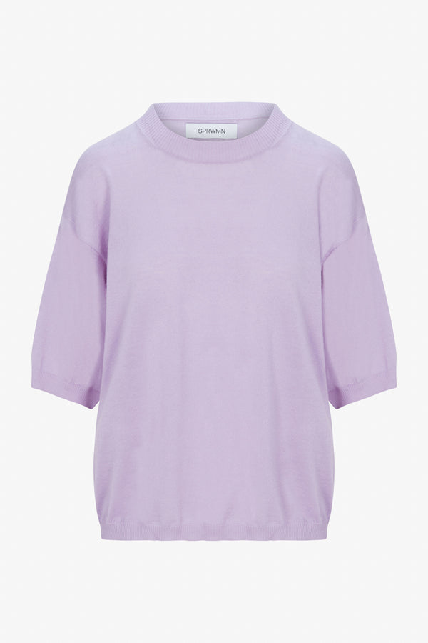 Sprwmn Lavender Cashmere Boxy Tee LAVENDER