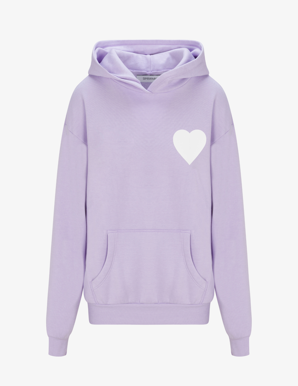 sprwmn Lavender Heart Hoodie LAVENDER