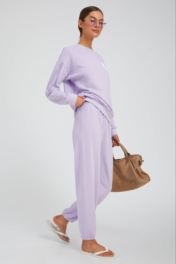 Sprwmn Lavender Heart Sweatpants LAVENDER