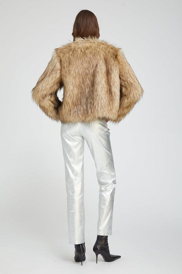 Sprwmn Leather 5 Pocket Slim Straight SILVER