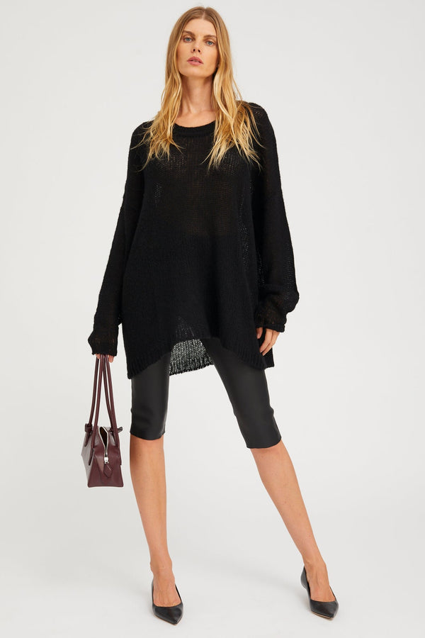 sprwmn Leather Capri Black