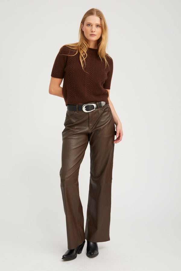 Sprwmn Leather Carpenter Pants AMERICANO