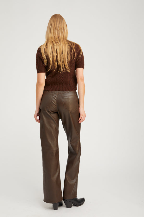 Sprwmn Leather Carpenter Pants AMERICANO