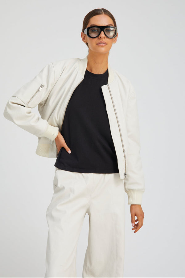 sprwmn Leather Classic Bomber SHELL