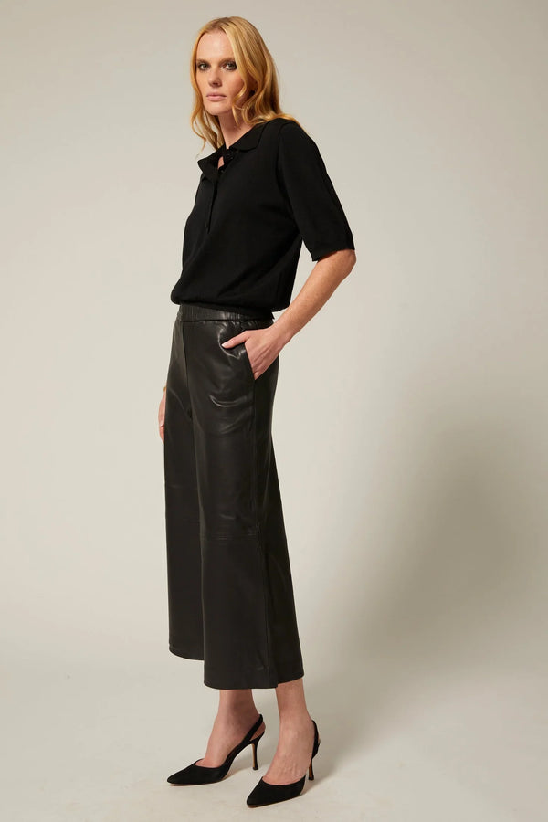 Sprwmn Leather Culotte Black