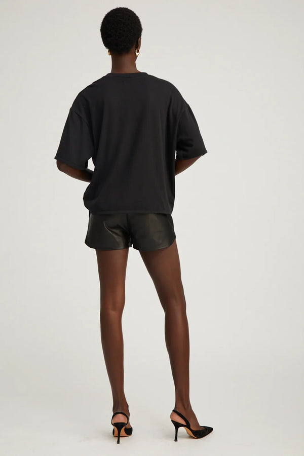 Sprwmn Leather Slip Shorts Black